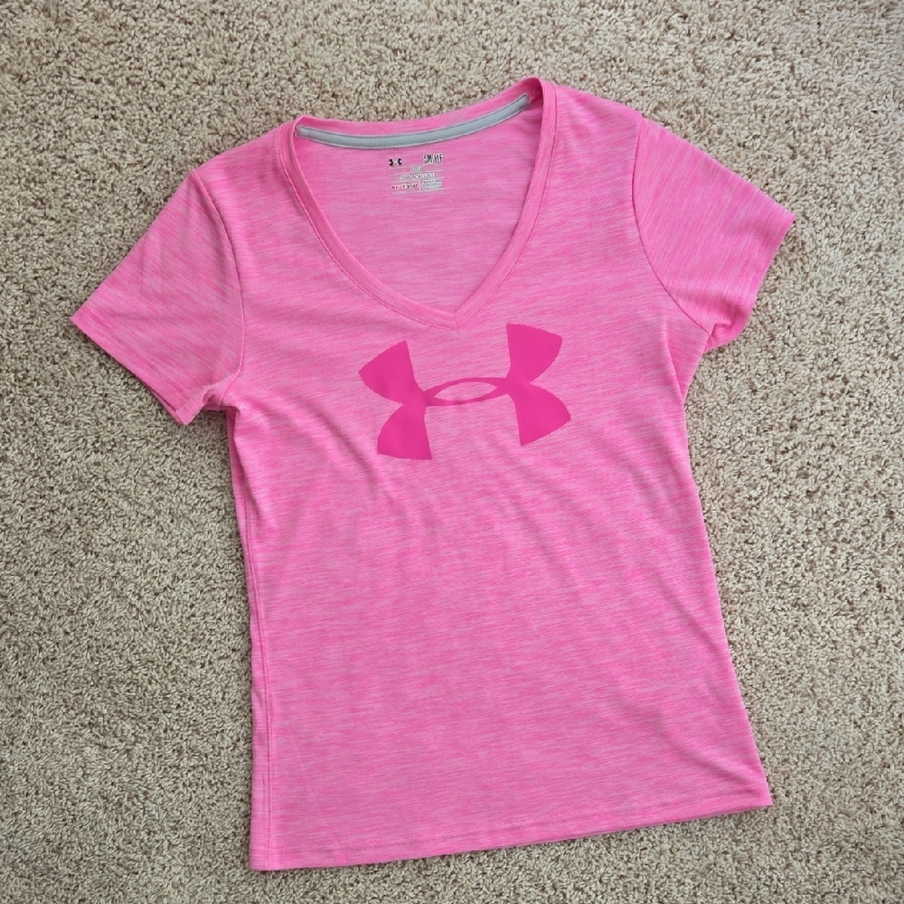 Under Armour Women's Bright Pink Short Sleeve Tee